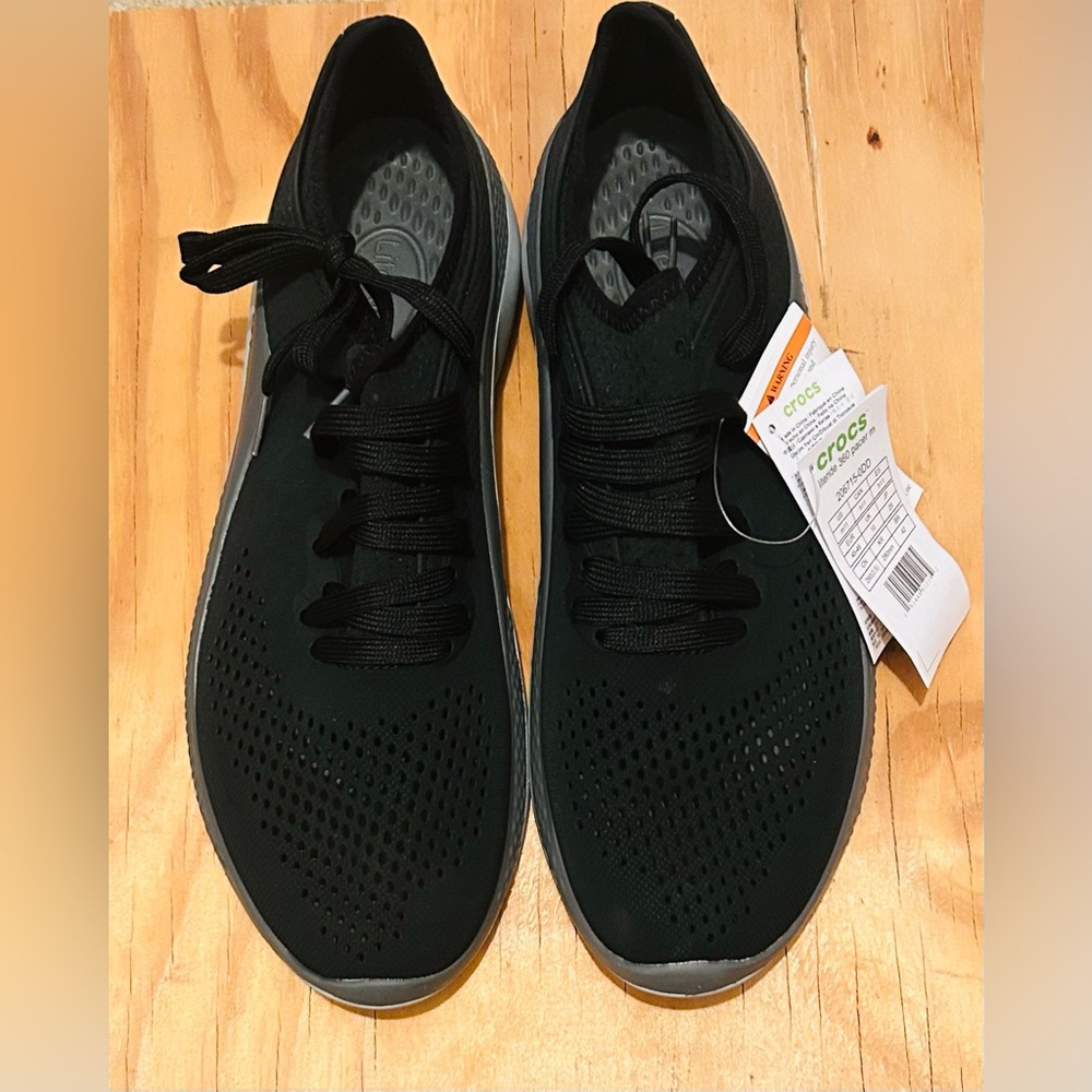 CROCS Black Perforated Sneakers